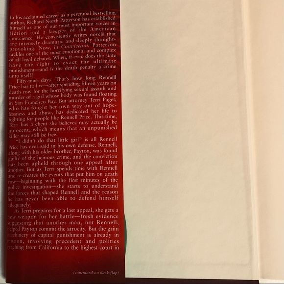 Conviction Vintage hardback book by bestselling author Richard North Patterson - Picture 2 of 4